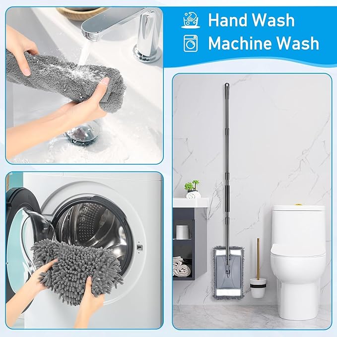 Microfiber Mop Replacemet Head for VOUBIEN Wall Cleaner Mop, 2Pack Reusable Mops Head for Washing Walls Floor Cleaning, Fit ASIN B0DG4LV7SJ
