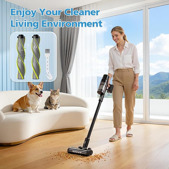 iSingo 3789X Brush Roll Replacement Compatible with Bissell Cleanview XR Pet 300W / XR 200W / Powerlifter Turbo Cordless Stick Vacuum, Model# 3797V, 3789U, 3789, 3789X, 3797, 3797W, 2 Pack, Green