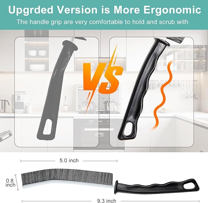 Crevice Cleaning Brush，Hard-Bristled Grout Brush，2026 New Multifunctional Gap Cleaning Brush Tool，Dead Corners Brushes for Bathroom Kitchen Tiles Window Door Slots，3pcs