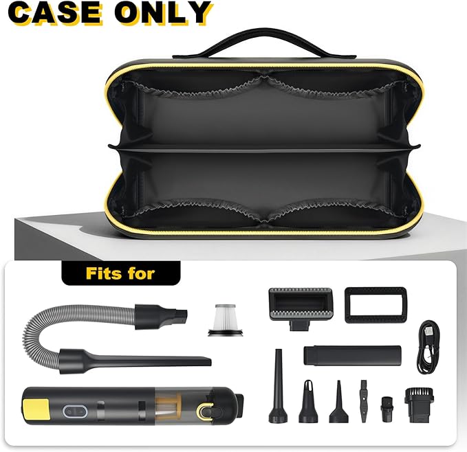 SAIKA Bag for Fanttik Slim V8/ V10 APEX Car Vacuum, Portable Mini Cordless Vacuum Storage Holder for Suction Power, Type-C Charge, Car Accessories (Case Only)