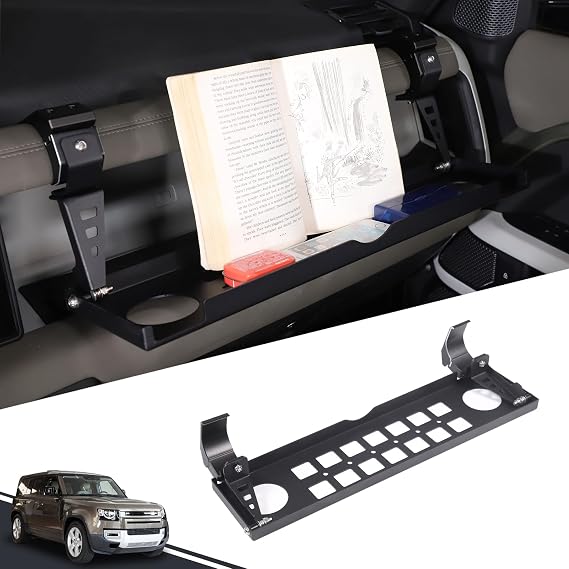 Co-Pilot Foldable Storage Holder Compatible with Land Rover Defender 90 110 130 2020-2024, Aluminum Alloy Multifunctiona