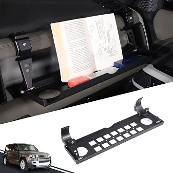 Co-Pilot Foldable Storage Holder Compatible with Land Rover Defender 90 110 130 2020-2024, Aluminum Alloy Multifunctiona