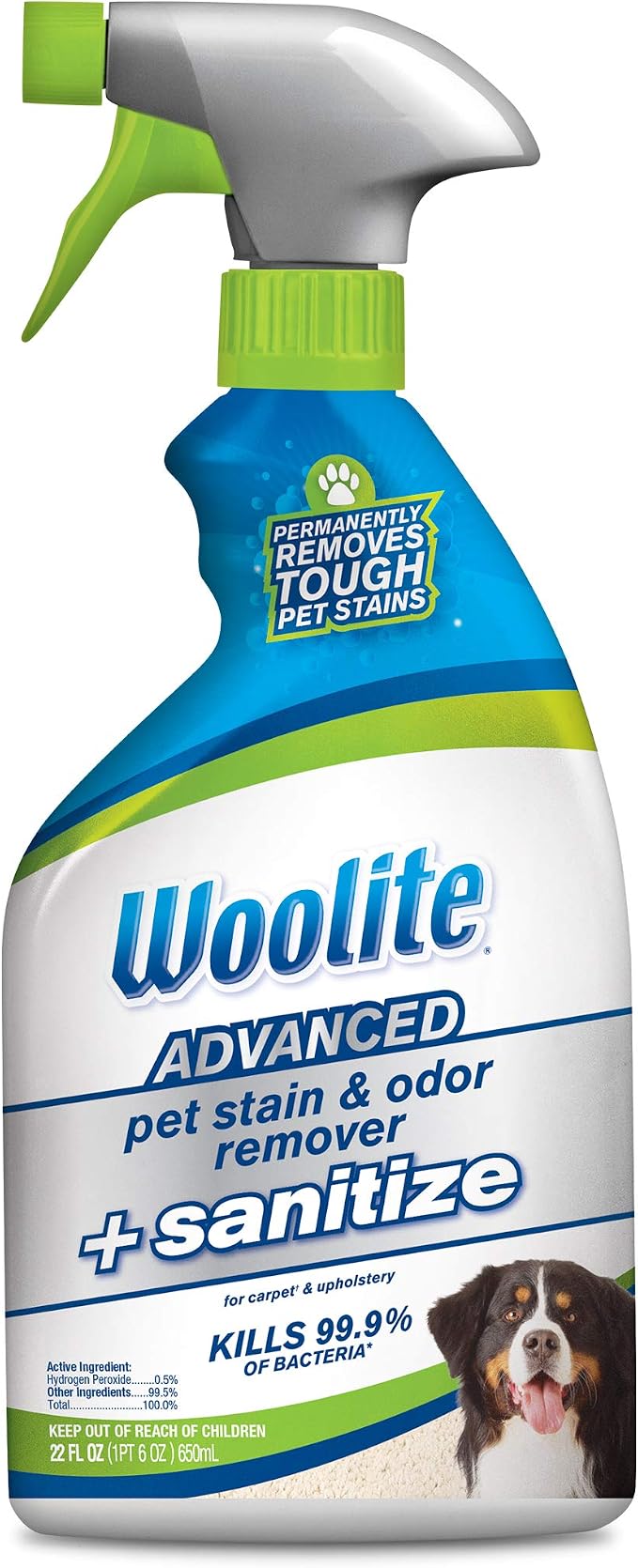 Bissell Woolite Advanced Pet Stain & Odor Remover + Sanitize, 11521 (22fl oz)