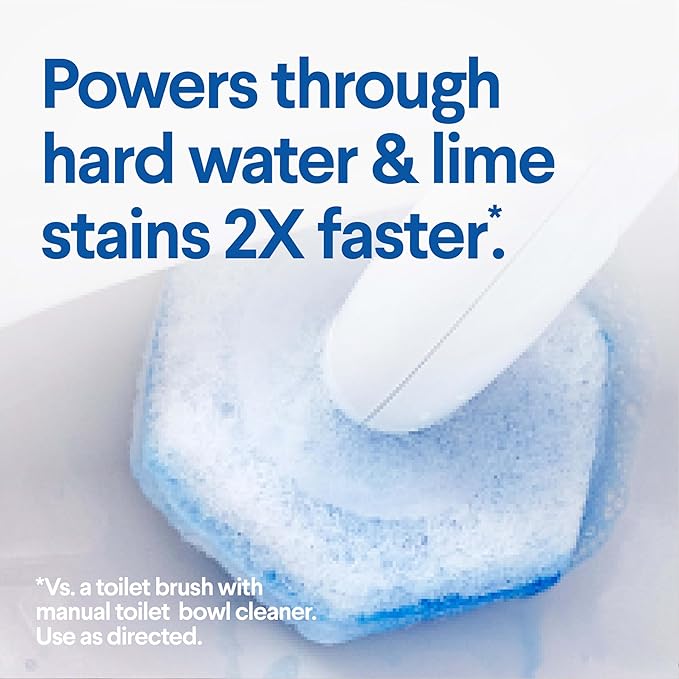 CLOROX ToiletWand Disposable Toilet Cleaning System, Spring Cleaning Essential, ToiletWand, Storage Caddy, and 16 Disinfecting-ToiletWand Scrubbing Pad Refills (Pack of 6)
