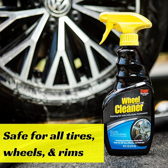 Stoner Car Care 92207-6PK Wheel Cleaner Spray Foaming Gel with Unbeatable Performance, Dissolves Brake Dust, Safe for All Tires, Wheels, and Hubcaps, 16 Fl Oz, Pack of 6