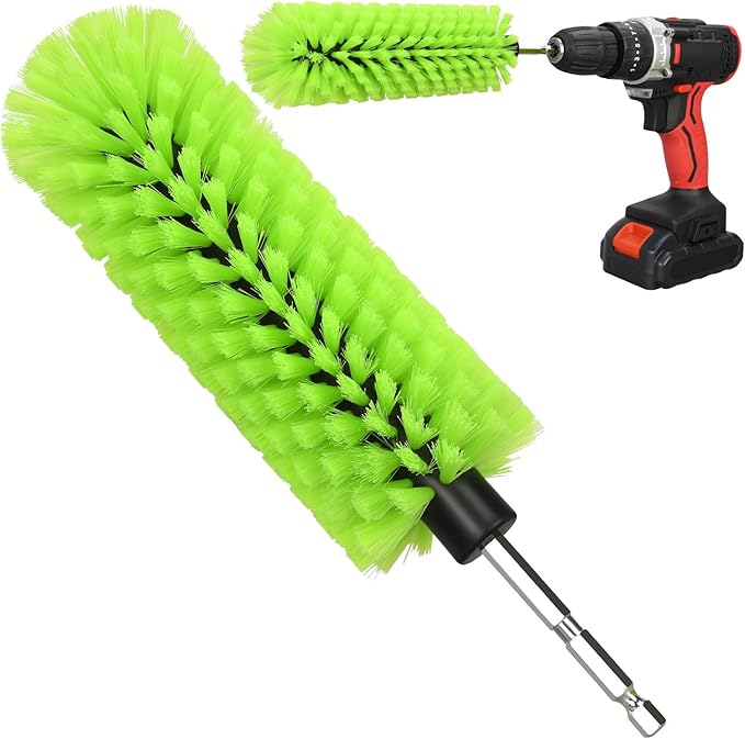 Drill Brush for Car Wheel and Bottle, Highly Dense and Durable Car Cleaning Brush for Wheels, Rims, Engines, Exhaust, Bottle