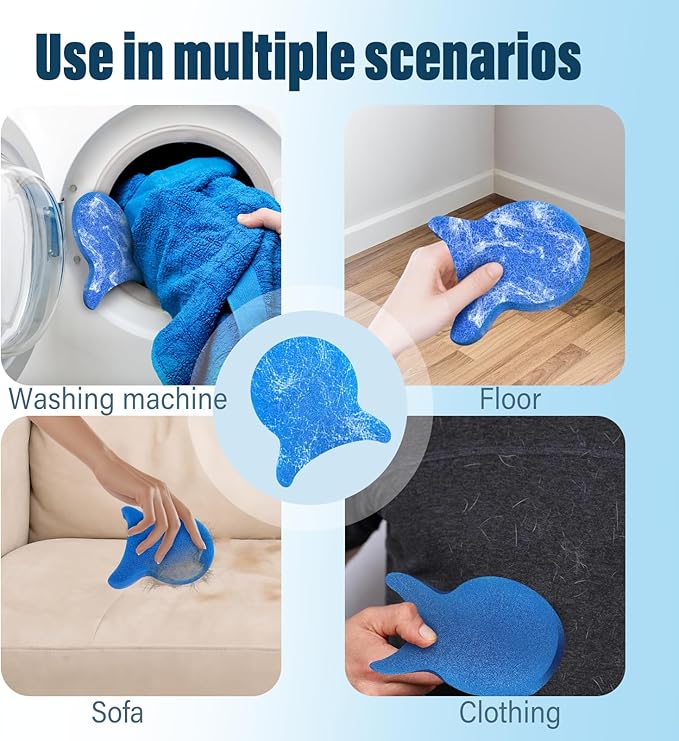 Pet Hair Remover for Laundry, Reusable Dog & Cat Hair Remover Tool, Effectively Removes Pet Hair, Lint and Dander from Bedding and Clothing, Suitable for Washing Machines, Dryers 4PCS