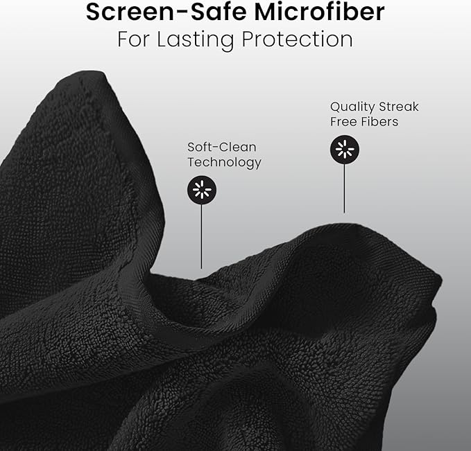 Electronic Wipes Screen Cleaner Streak-Free [2 Pack x40] Computer Screen Wipes, TV Screen Cleaner Wipes, Monitor Wipes for Smart TV, Laptop, iPhone, ipad and more - [Microfiber Cloth + 80 Wipes]