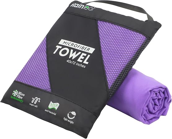 Rainleaf Microfiber Towel Quick Dry Camping & Travel & Gym Towel. Compact