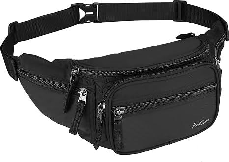 ProCase Fanny Pack Waist Packs for Men Women, Waist Bag Hip Pack for Travel Hiking Running Outdoor Sports