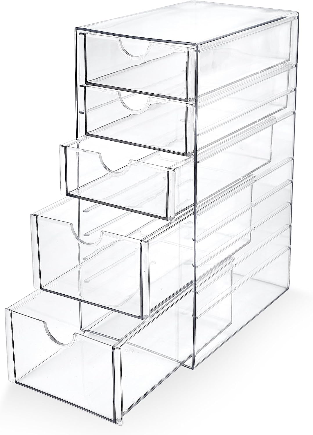 Hair Accessories Organizer Acrylic Drawer with 5 Small Drawers