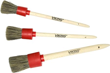 VIKING Car Detailing Brush Set for Exterior Car Cleaning, 3 Pack