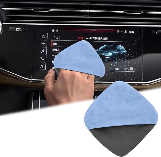 BFXM Car Screen Cleaner, 4.1''×4.1'' Blue Microfiber Dashboard Wipes
