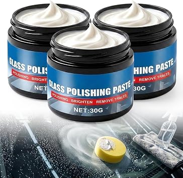 Car Glass Oil Film Remover Paste – Windshield Cleaner Polish，3 Pcs