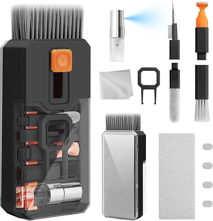 Ordilend All-in-1 Keyboard Cleaner and Laptop Cleaning Kit - Professional Computer Screen-Safe Tools for MacBook and Electronics - Portable Brush Set for Gamers and Remote Professionals