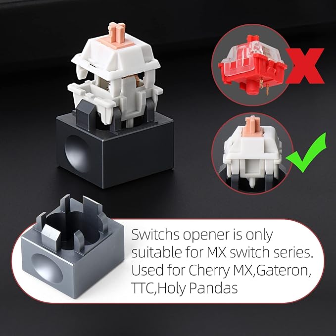 RUNJRX Keyboard Lube Kit with Switch Opener,Tweezers,Keycap Puller,Switch Puller,4-Claw Grabber,Switch Lube Brush for Custom Keyboard, Keyboard Lube Tools