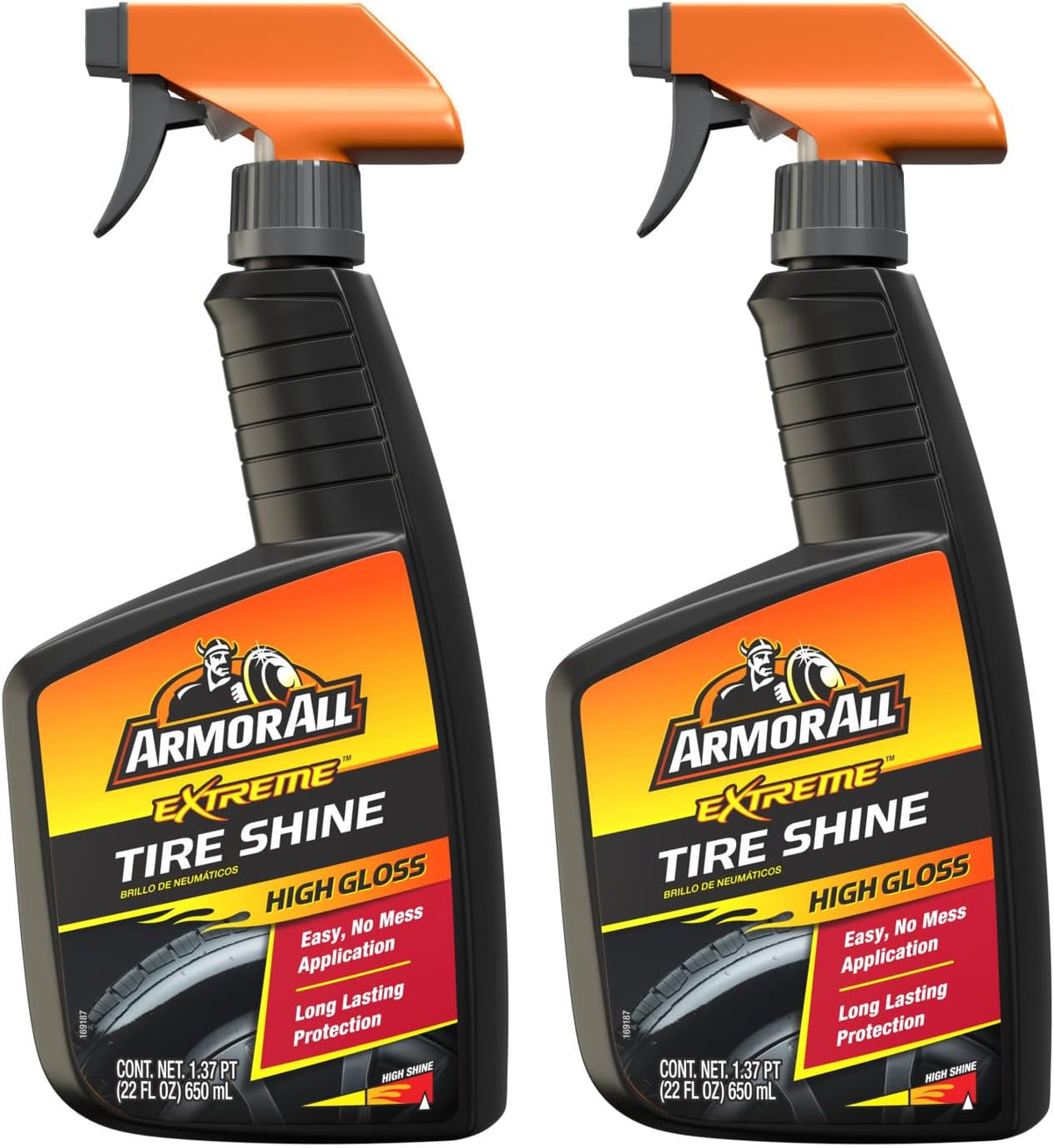 Tire Shine Spray, Even Shine, Minimal Overspray, 2 Count