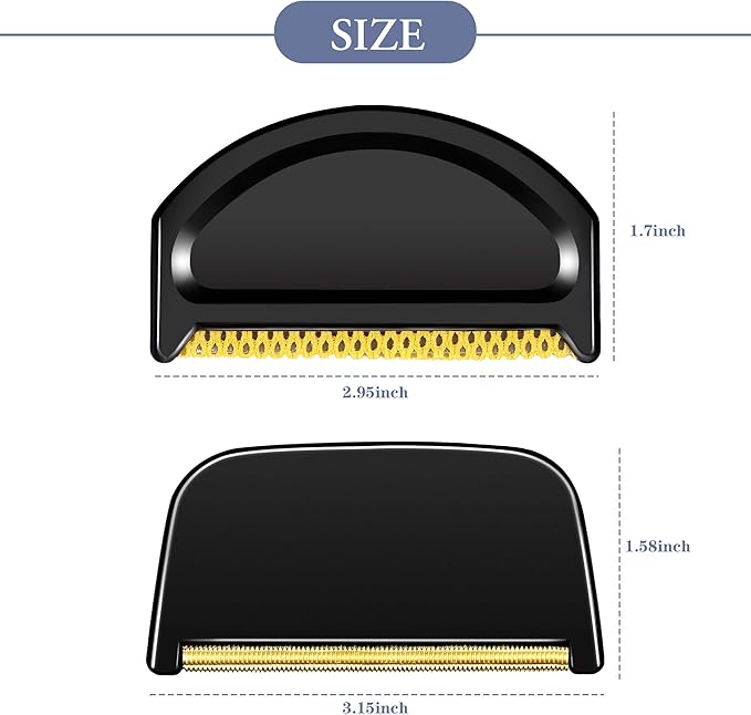 4 Pieces Sweater Combs to Remove Pilling Sweater Defuzzer Multi-Fabric Shaver and Cashmere Comb Wool Pilling Remover Pills, Fuzz from Clothes (Black)