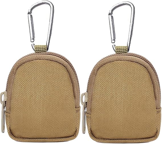 2 Pack Tactical Coin Purse - Military Pocket Keychain Pouch as Mini Tool Organizer Coin Car Key Waist Case Earphone Pack