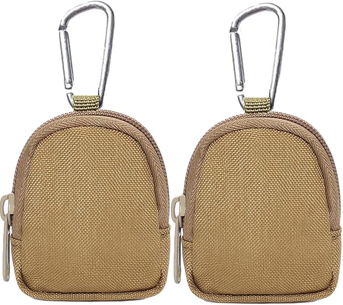 2 Pack Tactical Coin Purse - Military Pocket Keychain Pouch as Mini Tool Organizer Coin Car Key Waist Case Earphone Pack