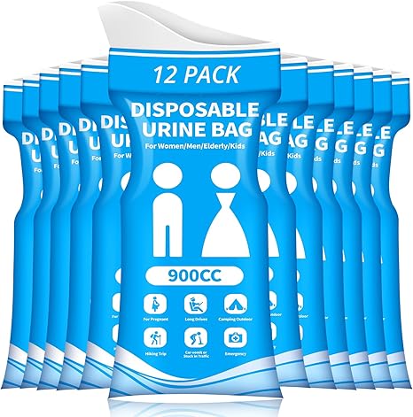 Disposable Urine Bag for Travel - 900ML Portable Pee Bags for Women Men 8/12/20/24/28 PCS Emergency Vomit Bags Urinal To