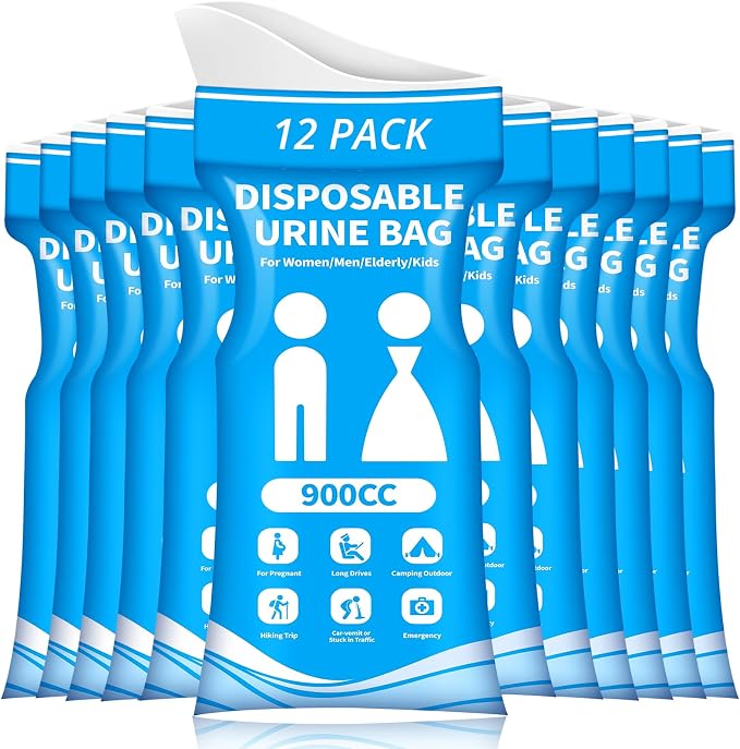 Disposable Urine Bag for Travel - 900ML Portable Pee Bags for Women Men 8/12/20/24/28 PCS Emergency Vomit Bags Urinal To