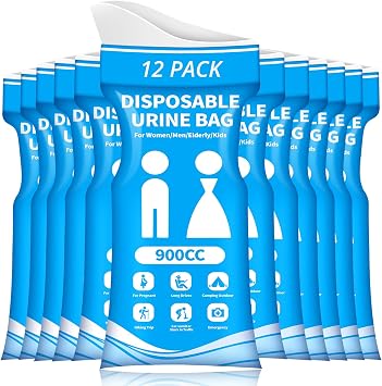 Disposable Urine Bag for Travel - 900ML Portable Pee Bags for Women Men 8/12/20/24/28 PCS Emergency Vomit Bags Urinal To