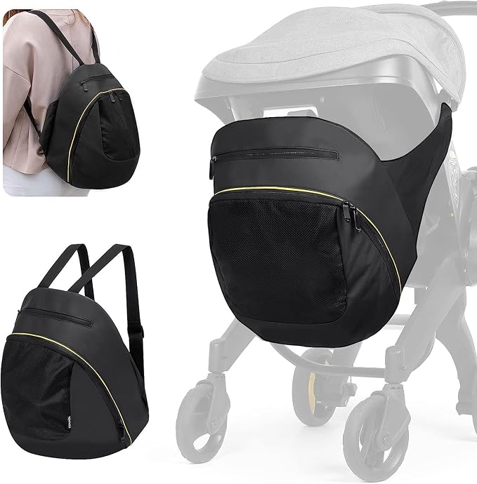 Clip-On Storage Bag Compatible with Doona Stroller & Carseat, Large Capacity Storage Space Diaper Bag with Non-Slip Zipp
