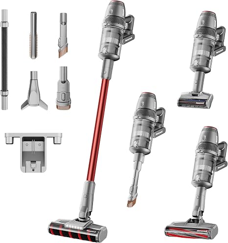 Honeywell Smart Cordless Vacuum Cleaner w/Automatic Adjustment, 10-in-1 Lightweight Stick with 3000mAh Battery 70Mins Ru