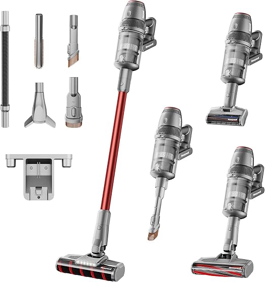 Honeywell Smart Cordless Vacuum Cleaner w/Automatic Adjustment, 10-in-1 Lightweight Stick with 3000mAh Battery 70Mins Ru