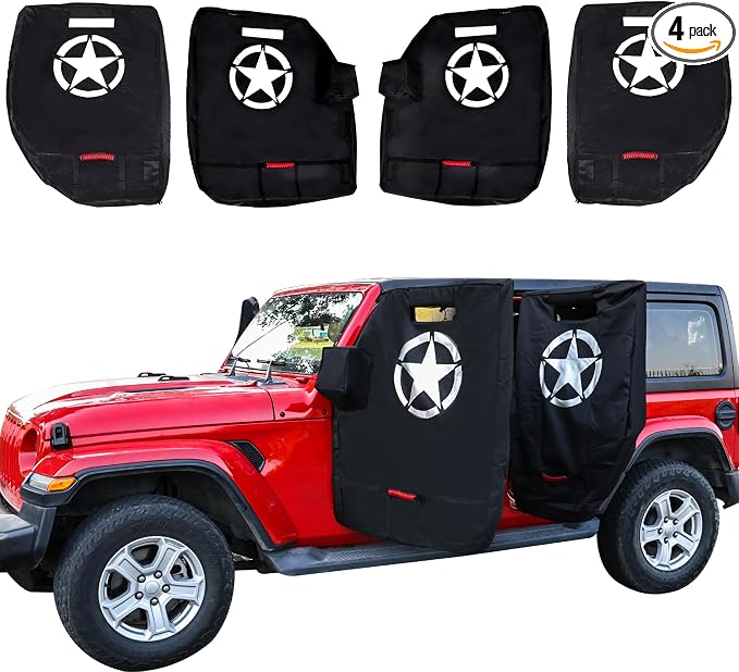 Door Storage Bags for 1976-2026 Jeep Wrangler JK JL 4XE Gladiator JT