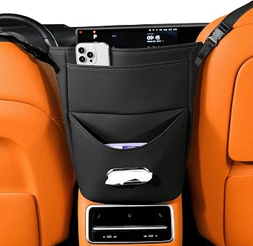 Between Seat Car Organizer with Tissue Holder, Car Purse Holder Between Front Seats, Car Storage Organizer in Between Se