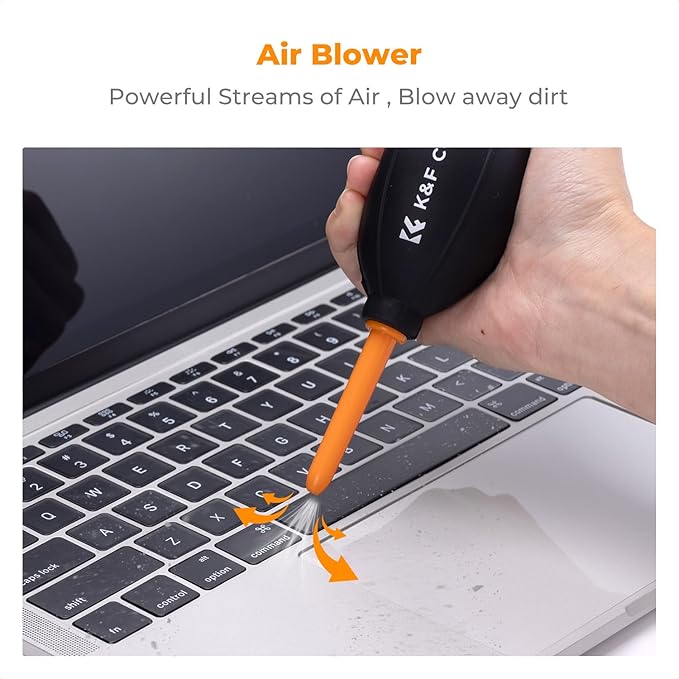 K&F CONCEPT 6-in-1 Laptop Computer Keyboard Cleaner - Screen Cleaning Kit All-in-One with Gel & Spray Solution for MacBook and Other Computers
