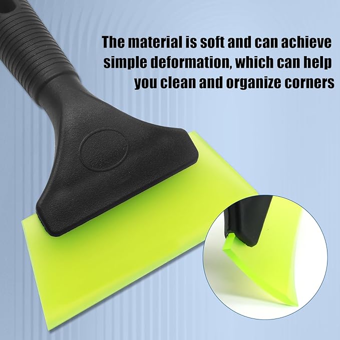2 Pcs 5 Inch Car Window Squeegee Silicone Squeegee, Auto Window Squeegee Small Windshield Squeegee, Tile Squeegee Mirror Squeegee Shower Squeegee for Glass Doors (Green), DX240410-768
