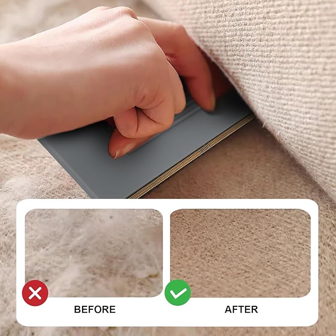 Pet Hair Removal Tool, Dog Cat Deep Cleaning Fur Removers, Lint Cleaner Pro, Portable Scraper Rake Carpet Hairball Shaver Brush for Clothes, Couch, Blanket, Car Mat, Pet Bed, Towels Rugs