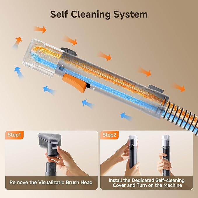Uwant Carpet Cleaner Machine 18Kpa Powerful Suction, Portable Carpet Cleaner with Cleaning Tools&Self-cleaning Upholstery Cleaner for Cars,Sofa Set of 1
