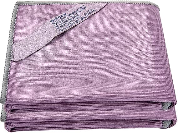 Longmann 2 x NΘrwex Window Cleaning Cloth, Glass Cloth, Cleaning Cloth, Streaks Schatches Free (Purple 2 Pack)