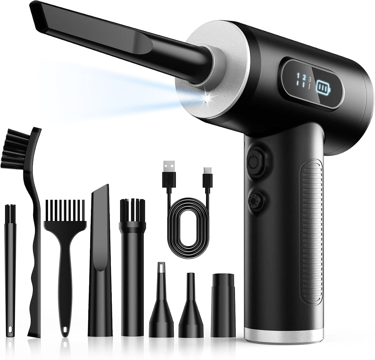 Compressed Air Duster, Rechargeable Cordless Electric Air Blower