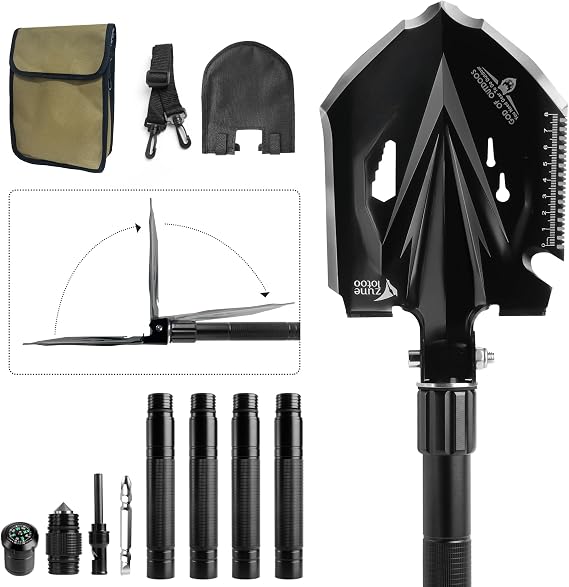 Zune Lotoo Tactical Survival Shovel Multitool Small Camping Shovel Folding