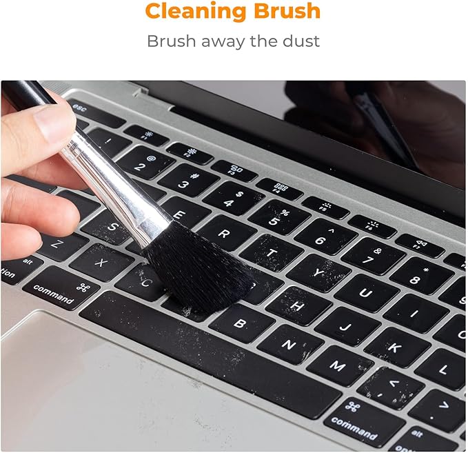 K&F CONCEPT 6-in-1 Laptop Computer Keyboard Cleaner - Screen Cleaning Kit All-in-One with Gel & Spray Solution for MacBook and Other Computers