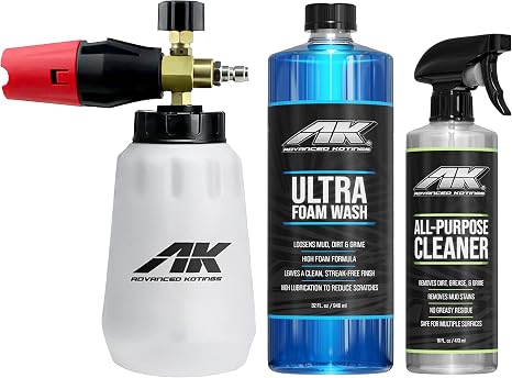 Advanced Kotings Foam Cannon, Ultra Foam Wash, and All-Purpose Cleaner | Detailing & Washing Kit for Cars, Trucks, Motor