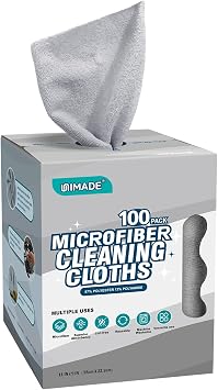 UNIMADE Microfiber Cleaning Cloth, 100 Sheets Microfiber Towels for Cars