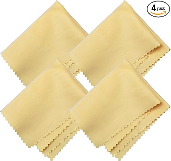 Microfiber Screen Cleaning Cloths, HTTX 4-Pack 6 x 7 inches for Cell Phones, Tablets, LCD TV, Laptop, Camera Lenses, Sur