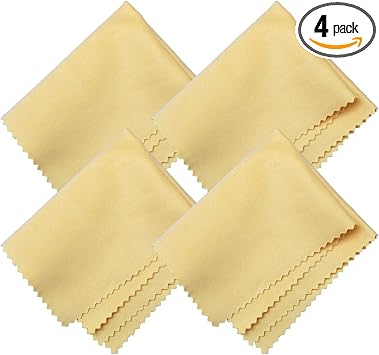 Microfiber Screen Cleaning Cloths, HTTX 4-Pack 6 x 7 inches for Cell Phones, Tablets, LCD TV, Laptop, Camera Lenses, Sur