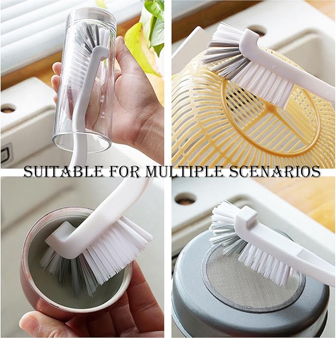 Cleaning Brush, 9 Pcs Hard Bristle Crevice Cleaning Brush Set for Kitchen Bathroom Toilet Grout Bottle Gap Window Tracks, Multifunctional Home Essentials Scrub Cleaning Tools