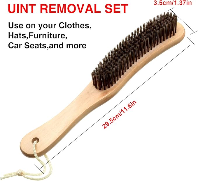 3 Pieces Wood Cashmere Comb and Wood Sweater Shaver Comb Combo Pack Fabric Sweater Shaver Lint Remover Comb with Lint Brush Multi-Fabric Shaver Removes Pilling, Fuzz and Lint from Garments