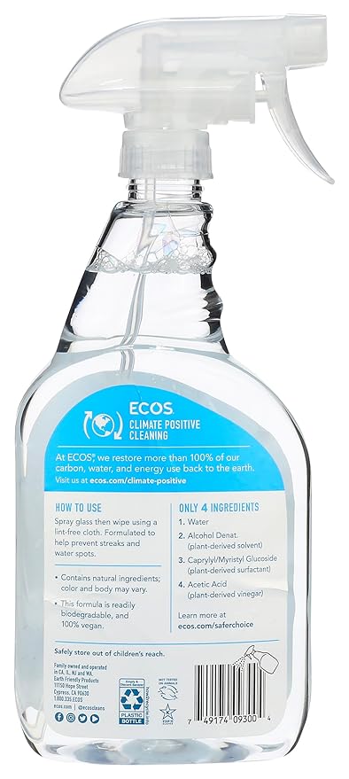 Earth Friendly Products Window Cleaner with Vinegar, 22 Oz