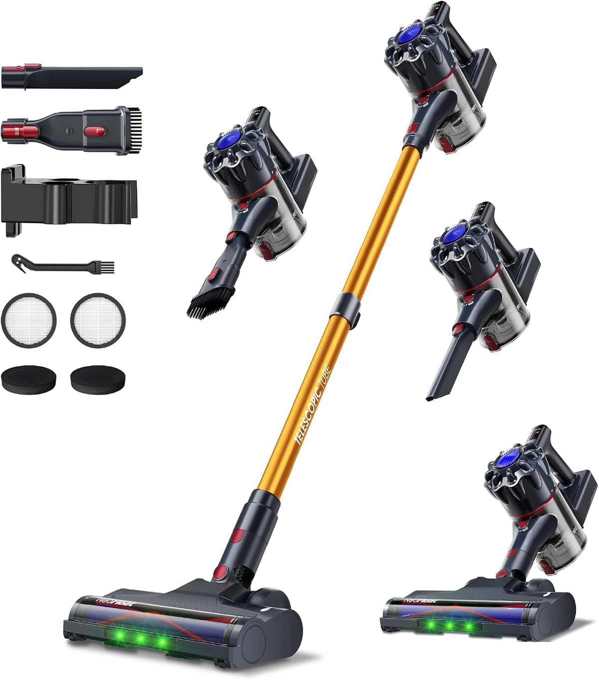 450W 45kPa Cordless Vacuum Cleaner, Lightweight for Daily Cleaning