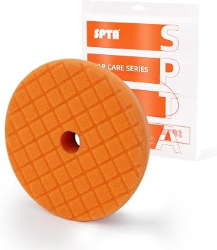 SPTA PRO Orange Heavy-Cut Polishing Foam Pad, 1Pc 3 Inch 80mm Backing Plate Compound Buffing Polishing Sponge Pads for C