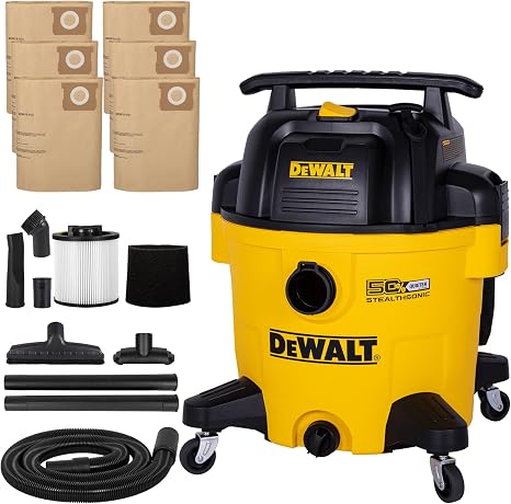 DEWALT Stealthsonic 10 Gallon 5HP Quiet Shop Vacuum Wet and Dry, DXV10P-QTA - Cleanova